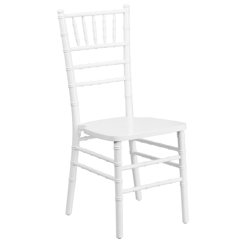 916-XSWHT Chiavari Chair - Acacia Wood, White