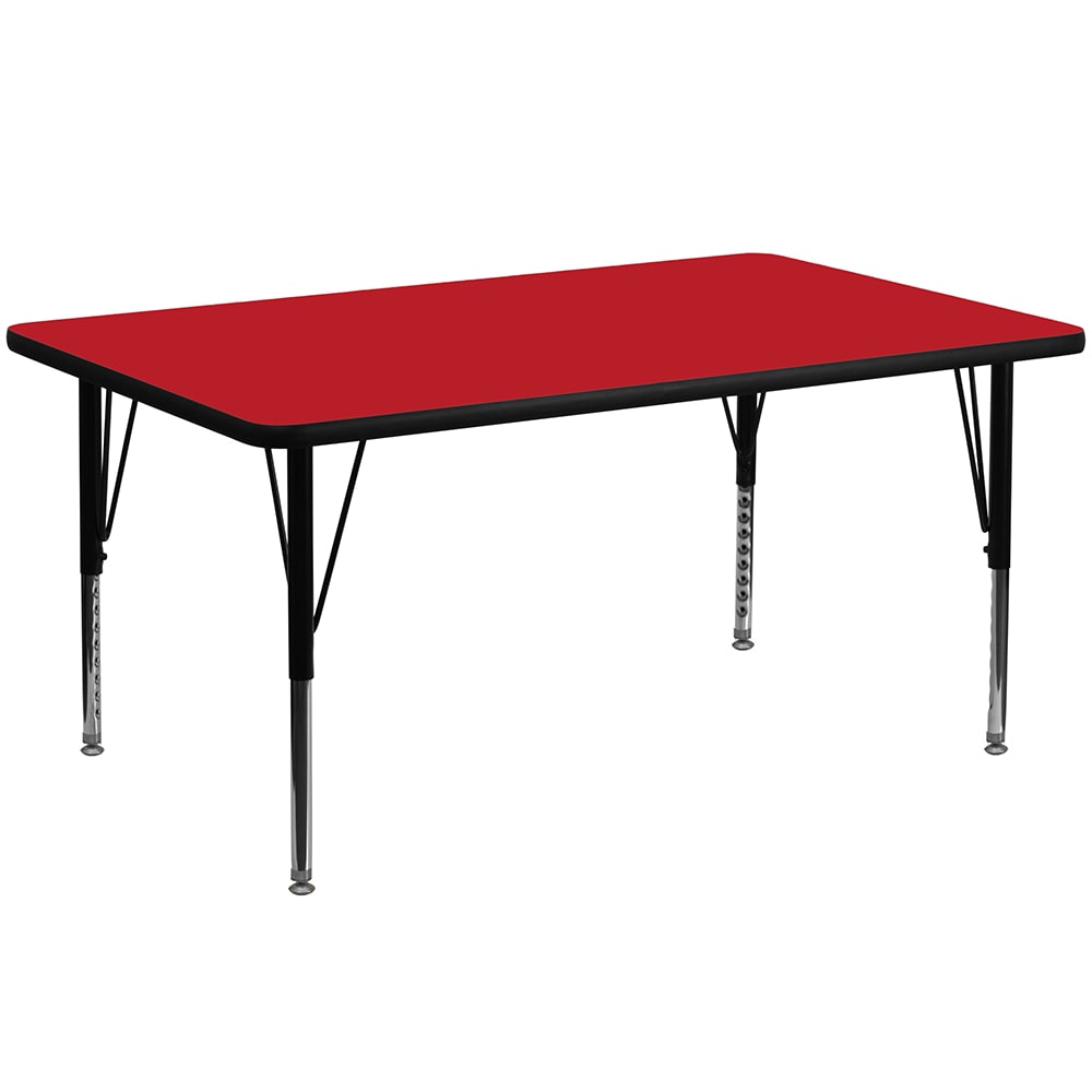 916-XA2448RREDHP Rectangular Activity Table - 48"L x 24"W, Laminate Top, Red