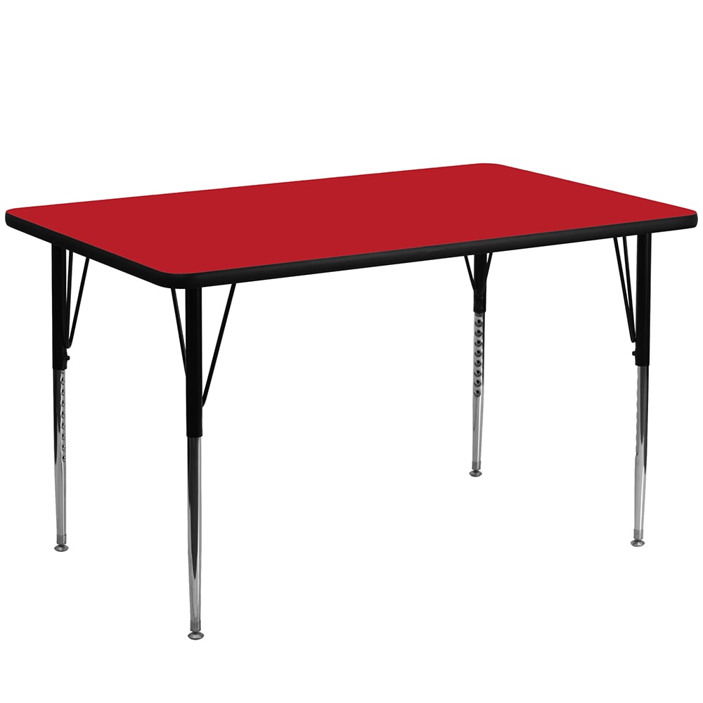 916-XA2448RREDHA Rectangular Activity Table - 48"L x 24"W, Laminate Top, Red