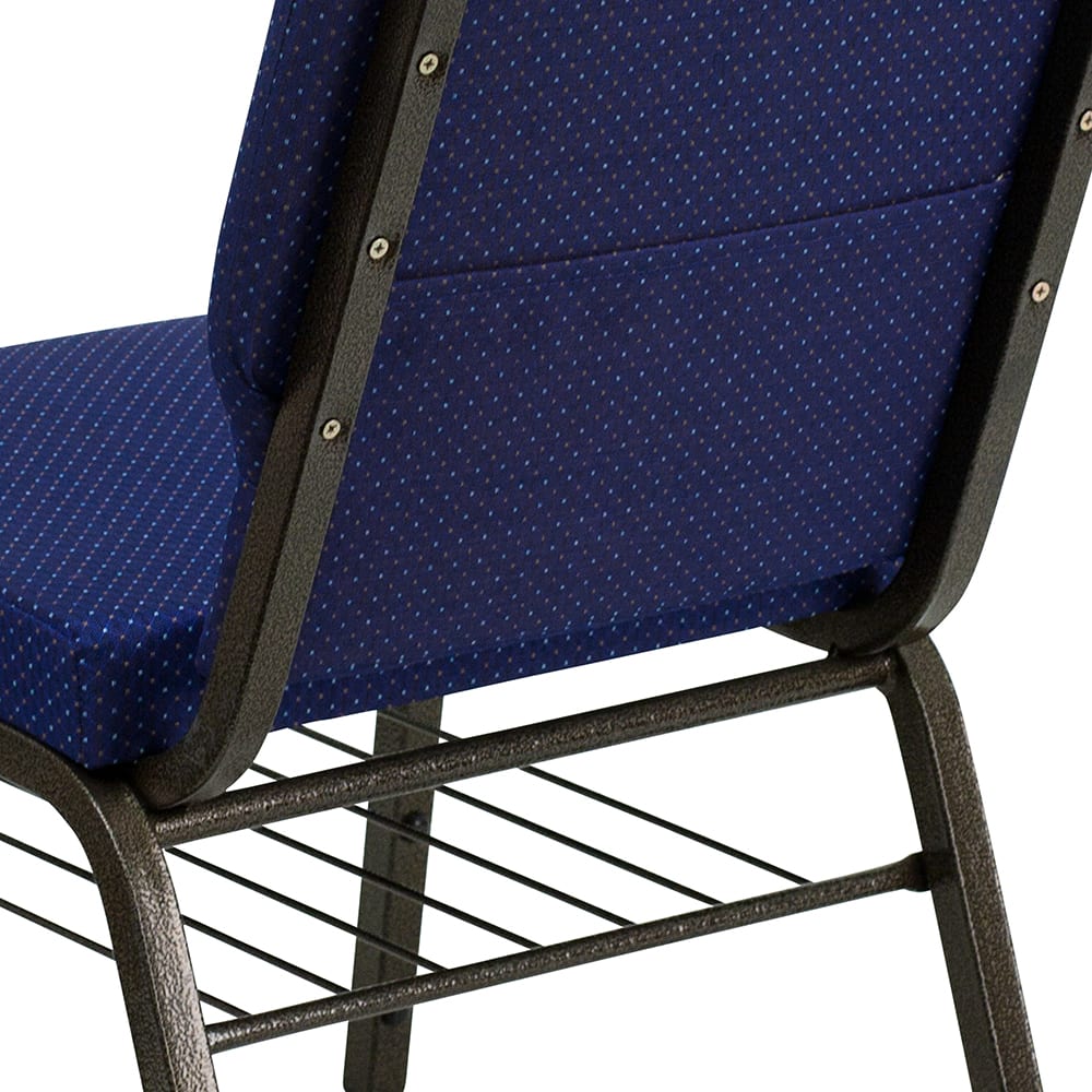 Flash Furniture XU-CH-60096-NVY-DOT-BAS-GG Stacking Church Chair w