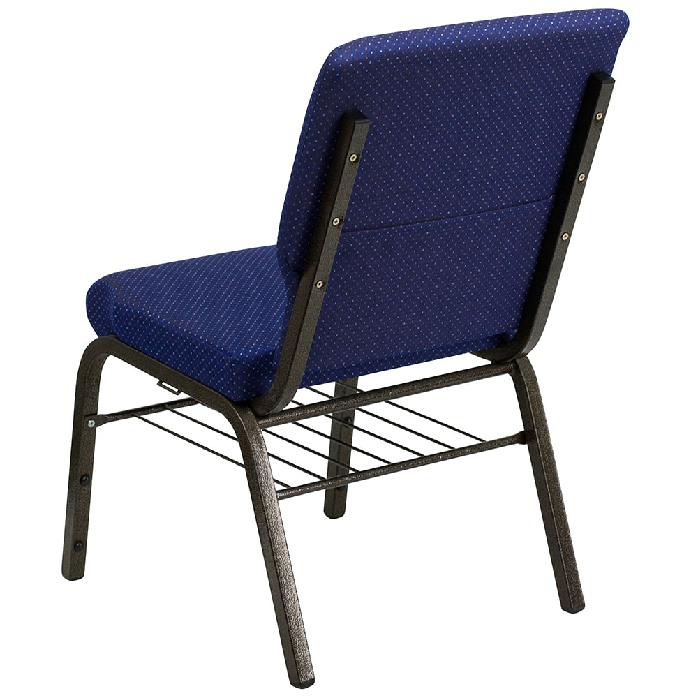Flash Furniture XU-CH-60096-NVY-DOT-BAS-GG Stacking Church Chair w