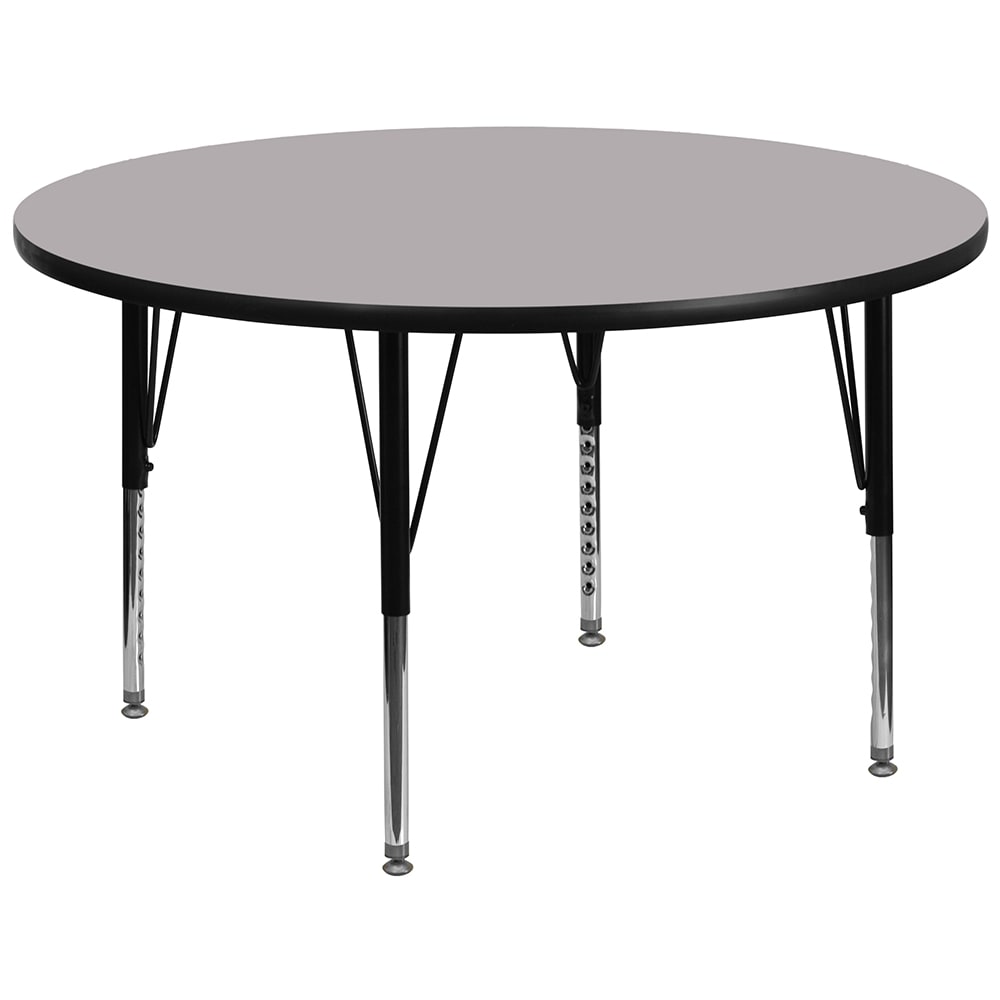 916-XA42RGYTP 42" Round Activity Table - Laminate Top, Gray
