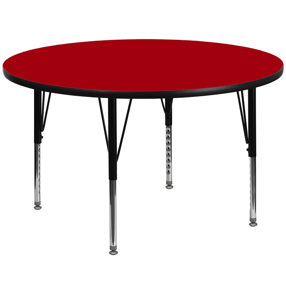 916-XA48RREDTP 48" Round Activity Table - Laminate Top, Red