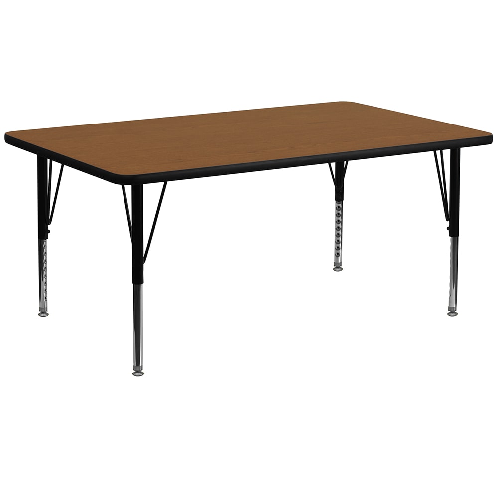 916-XA2460ROAKHP Rectangular Activity Table - 60"L x 24"W, Laminate Top, Oak