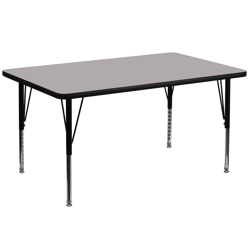 916-XA3048RGYHP Rectangular Activity Table - 48"L x 30"W, Laminate Top, Gray