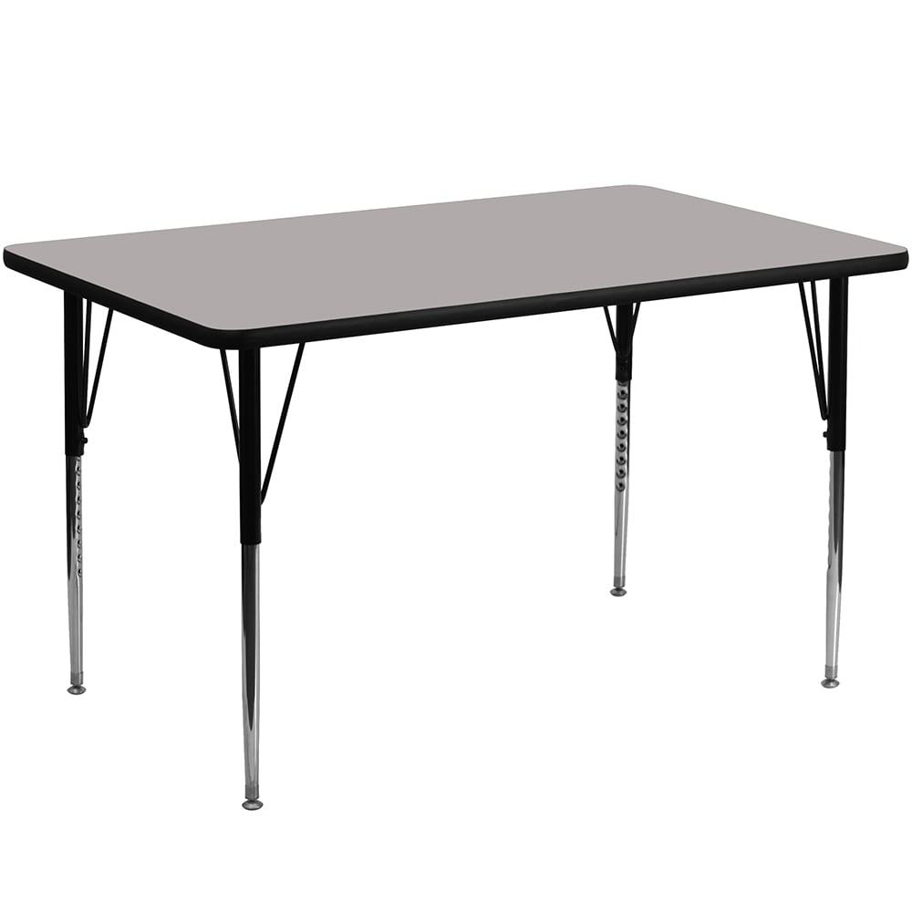 916-XA3060RGYHA Rectangular Activity Table - 60"L x 30"W, Laminate Top, Gray