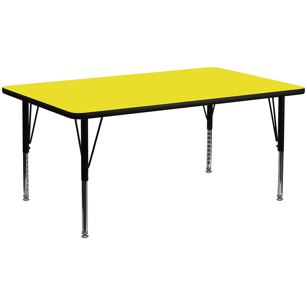 916-XA2460RYELHP Rectangular Activity Table - 60"L x 24"W, Laminate Top, Yellow