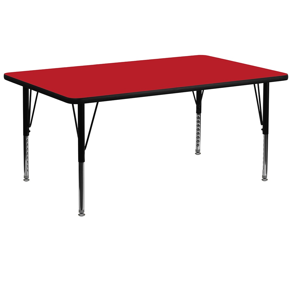 916-XA3072RREDHP Rectangular Activity Table - 72"L x 30"W, Laminate Top, Red