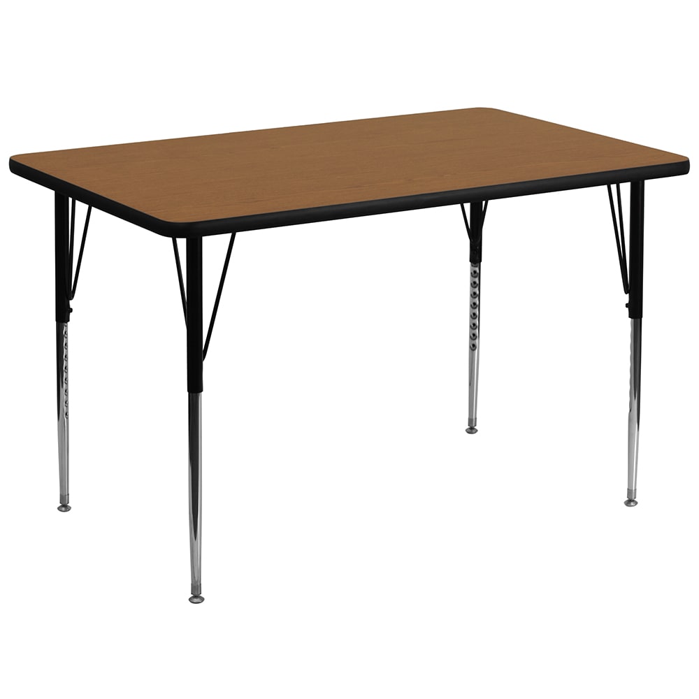 916-XA3672ROAKTA Rectangular Activity Table - 72"L x 36"W, Laminate Top, Oak