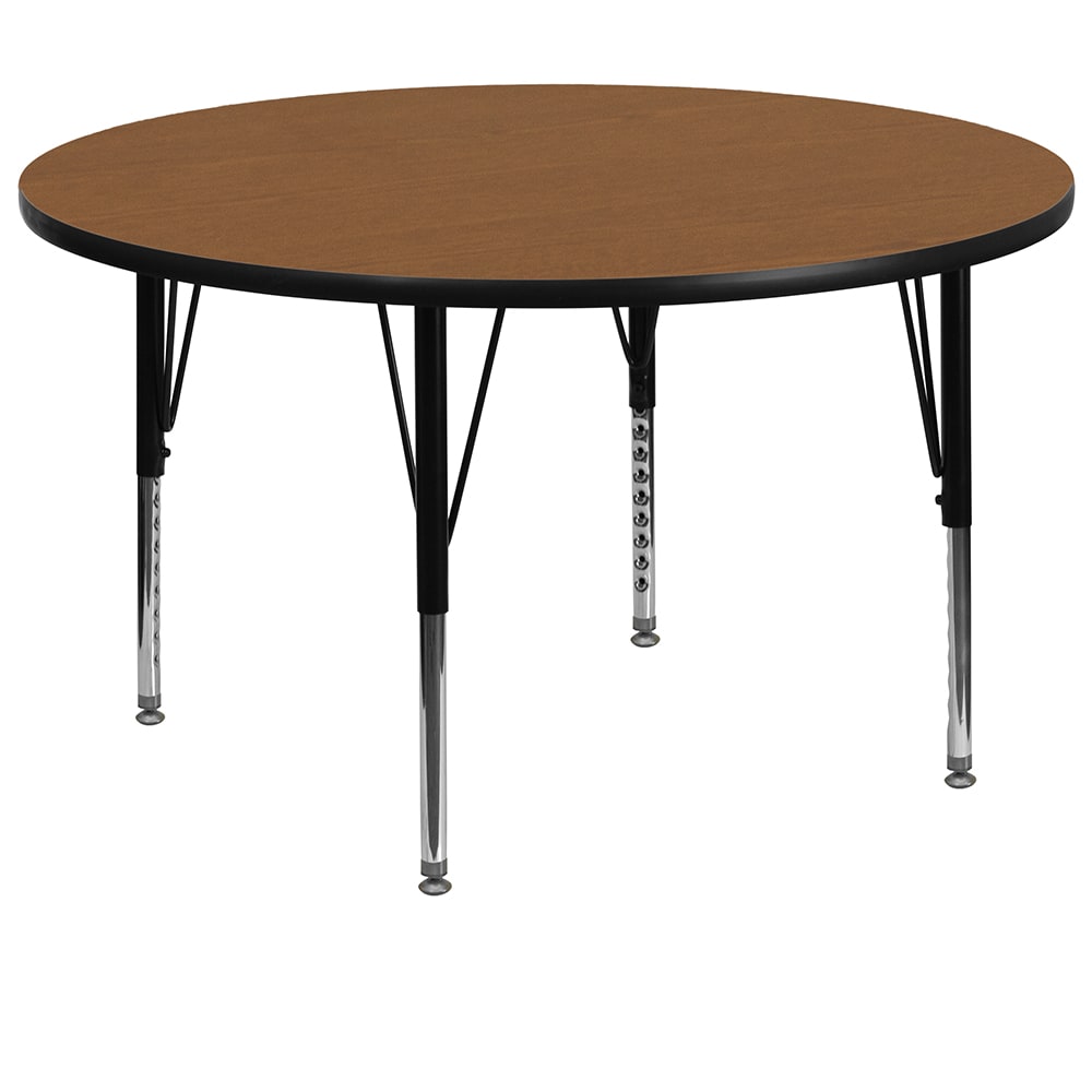 916-XA60ROAKTP 60" Round Activity Table - Laminate Top, Oak