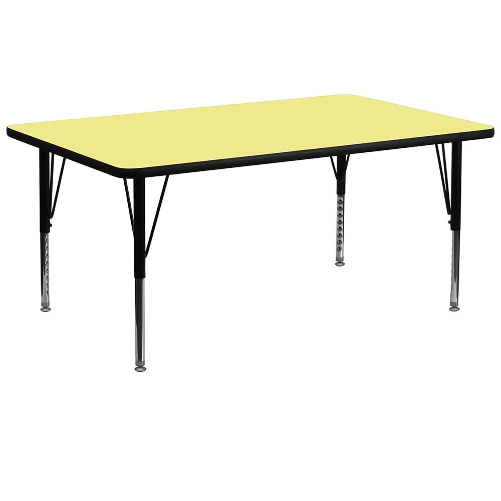 916-XA3072RYELTP Rectangular Activity Table - 72"L x 30"W, Laminate Top, Yellow
