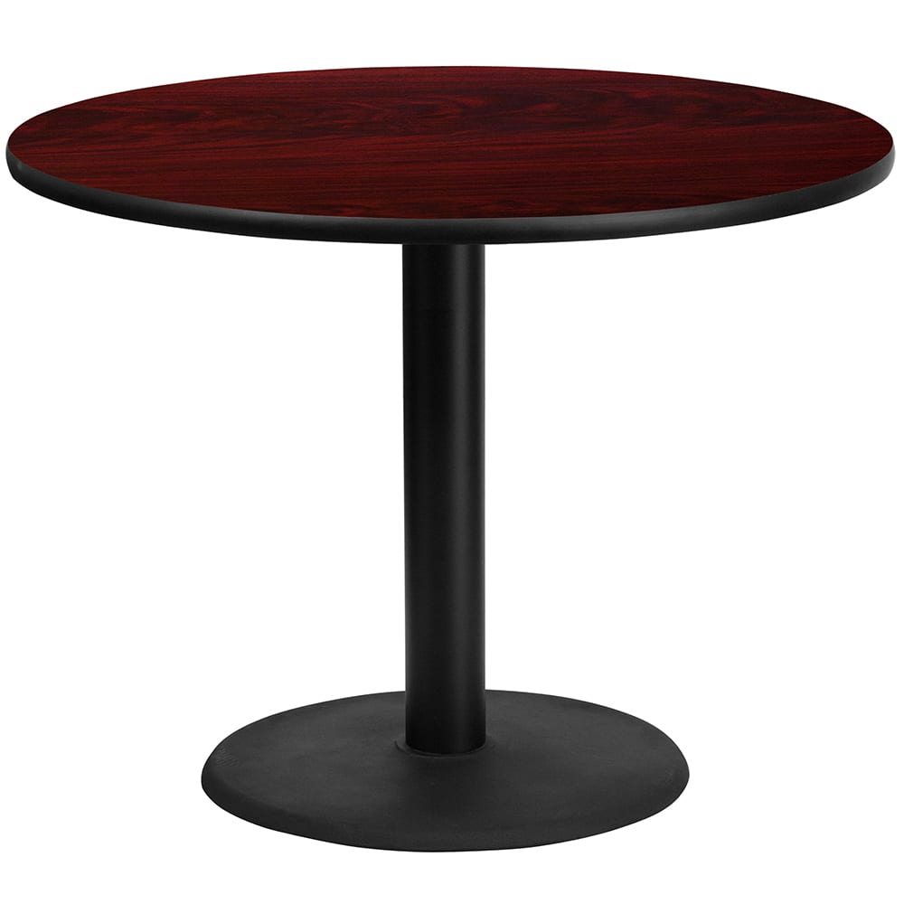 916-XRD42MAHTBTR24 42" Round Dining Height Table w/ Mahogany Laminate Top - Cast Iron Base