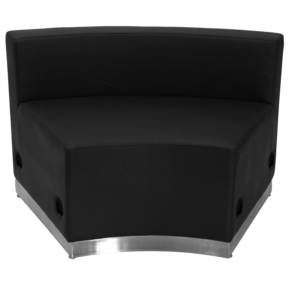 916-803INSEATBK Modular Concave Chair - Black LeatherSoft Upholstery, Stainless Steel Base