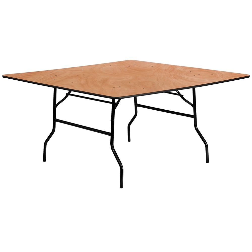 916-YTWFFT60SQ 60" Square Folding Banquet Table w/ Plywood Top, 30 1/8"H
