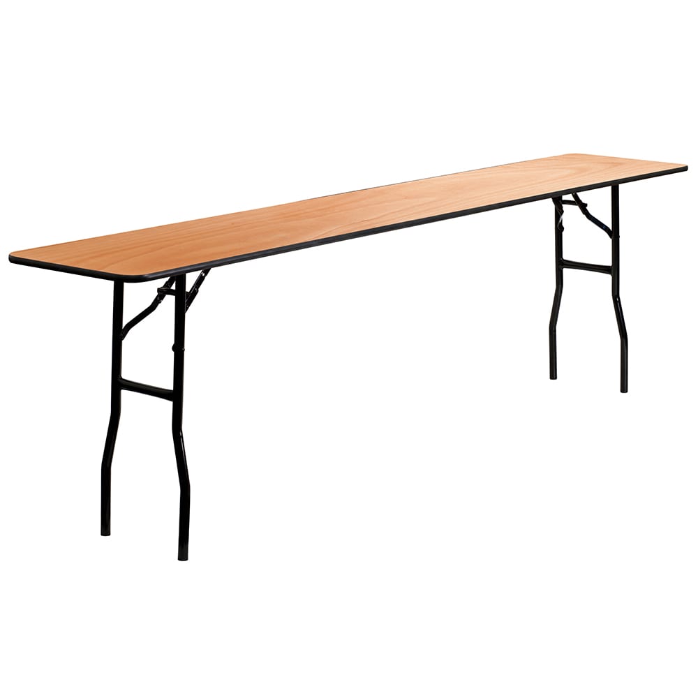 916-YTWTFT18X96TBL Rectangular Folding Training Table w/ Plywood Top - 96"W x 18"D x 30...