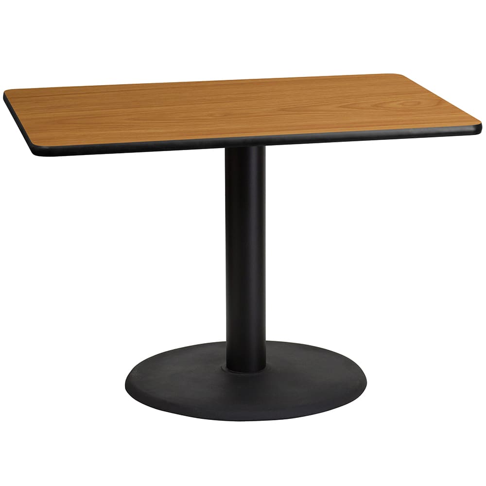 916-XNTB3042TR24 Rectangular Dining Height Table w/ Natural Laminate Top - 42"W x 30"D,...