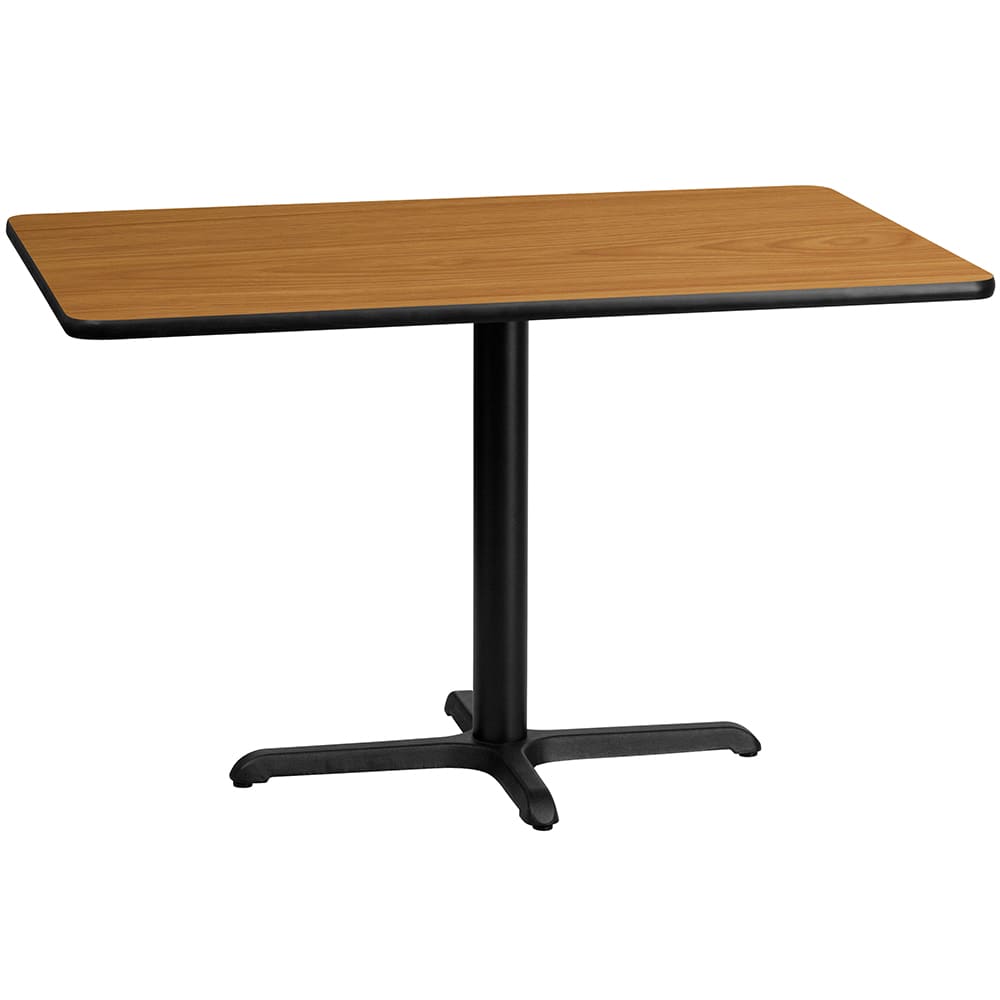 916-XNTB3048T2230 Rectangular Dining Height Table w/ Natural Laminate Top - 48"W x 30"D...