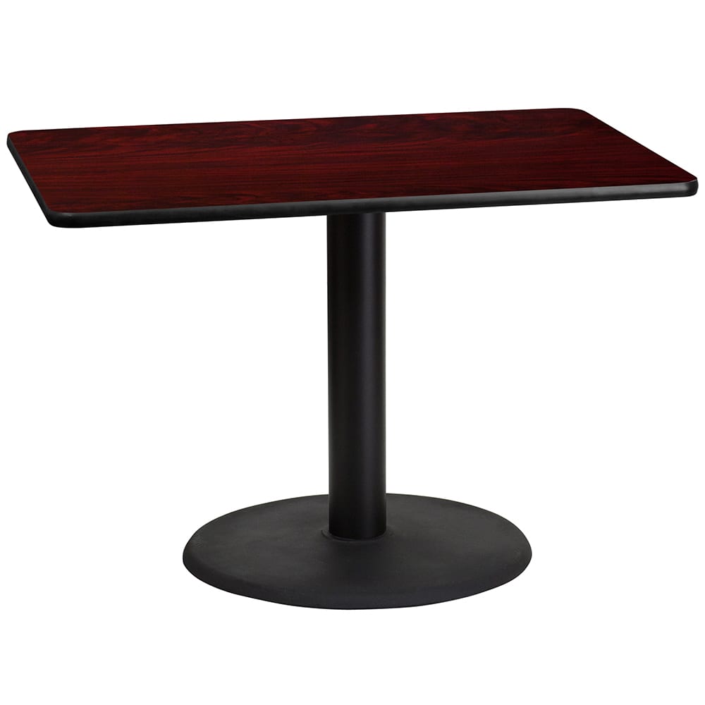 916-XMTB3042TR24 Rectangular Dining Height Table w/ Mahogany Laminate Top - 42"W x 30"D...
