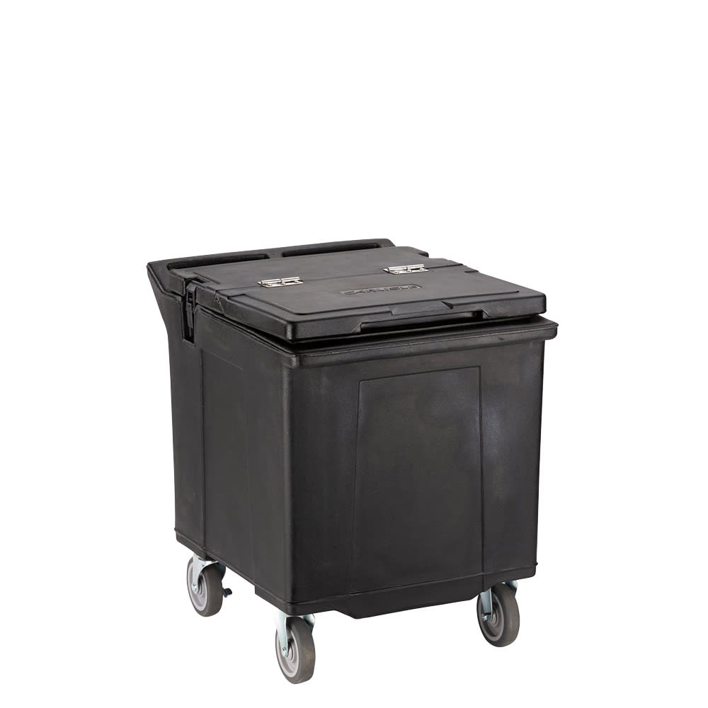 028-IC225003 125 lb Cateraide™ Insulated Mobile Ice Caddy - Plastic, Black