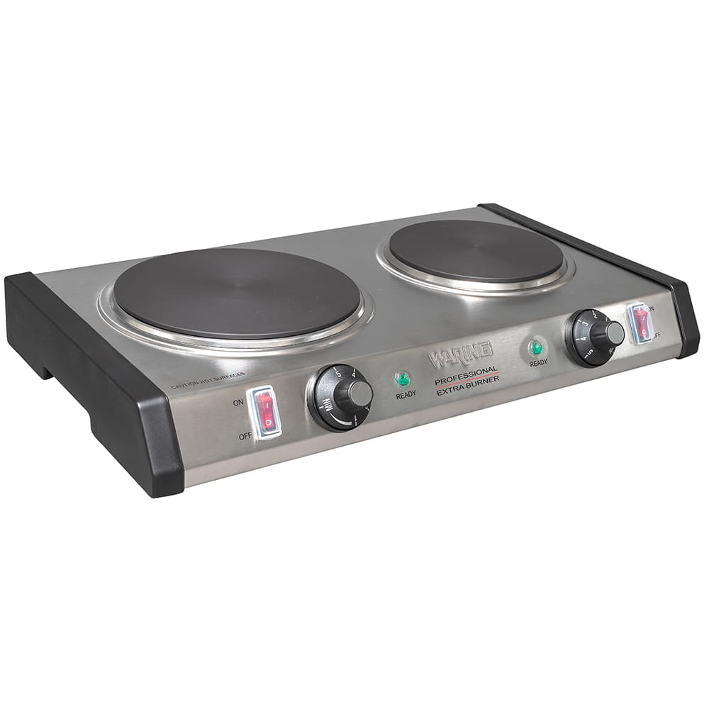 141-WDB600 19 3/4" Electric Hotplate w/ (2) Burners & Infinite Controls, 120v