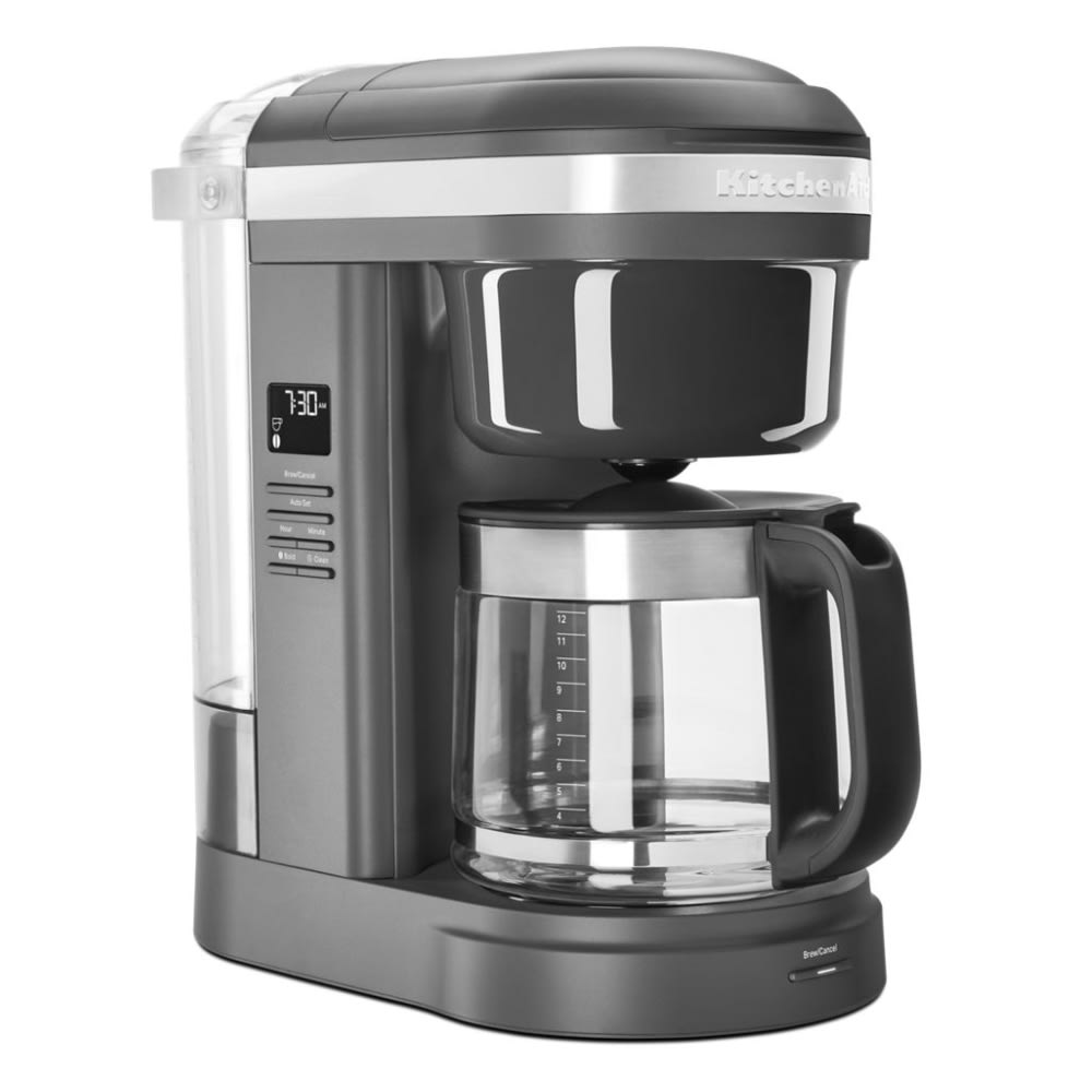 449-KCM1208DG 12 Cup Drip Coffee Maker w/ Glass Carafe - Matte Charcoal Gray