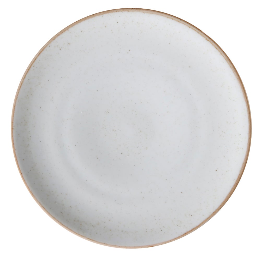284-PA1605711724 7" Round Artisan Plate - Porcelain, Beige