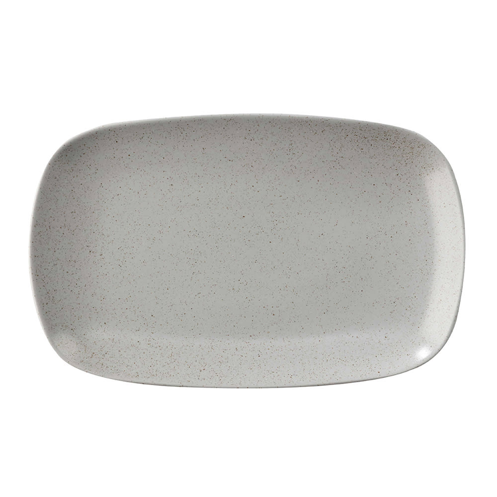 284-PP1944917612 13 2/5" x 8 1/4" Rectangular Cosmos Moon Tray - Porcelain, Speckled Gr...