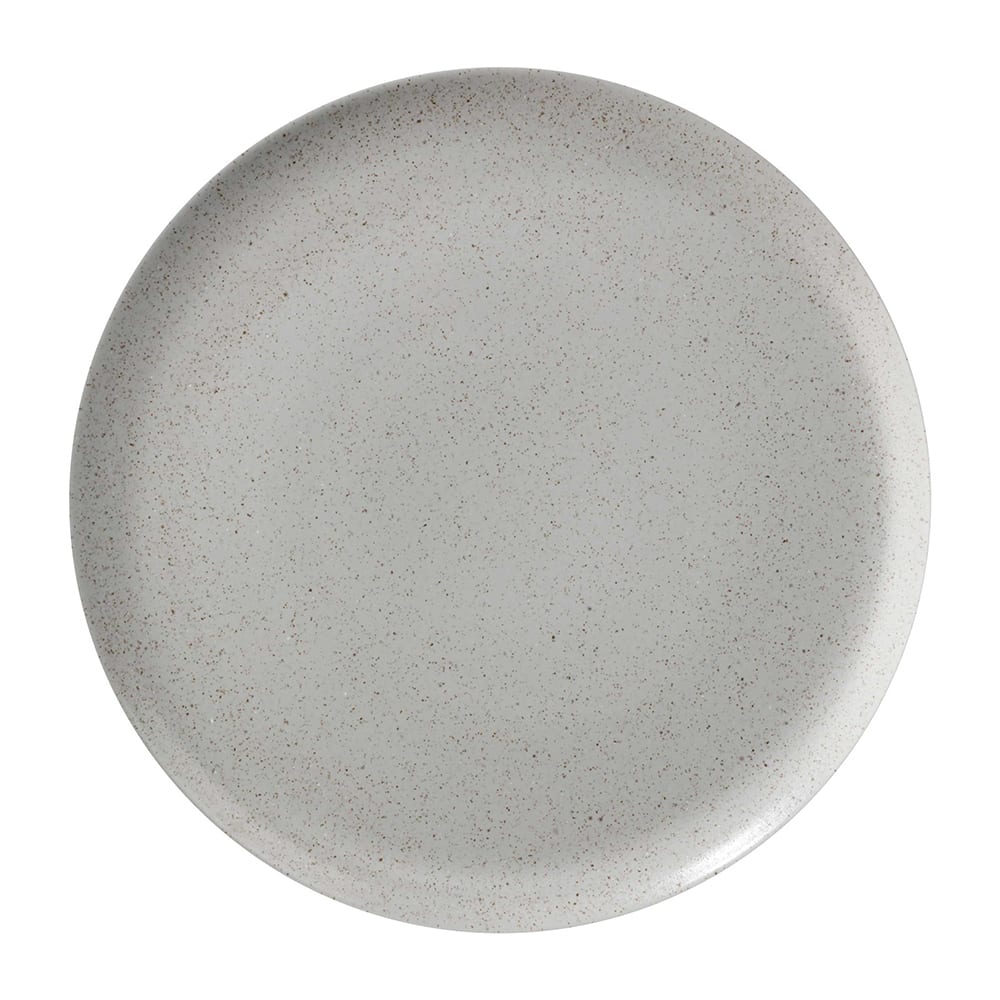 284-PA1944712812 11" Round Cosmos Moon Plate - Porcelain, Speckled Gray