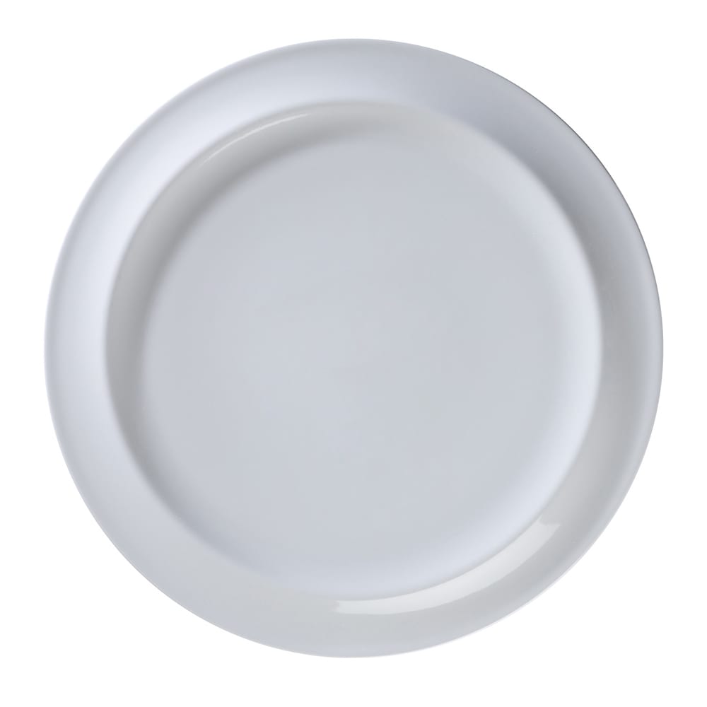 284-PA1101982724 10 3/5" Round Gotas Plate - Porcelain, Bright White