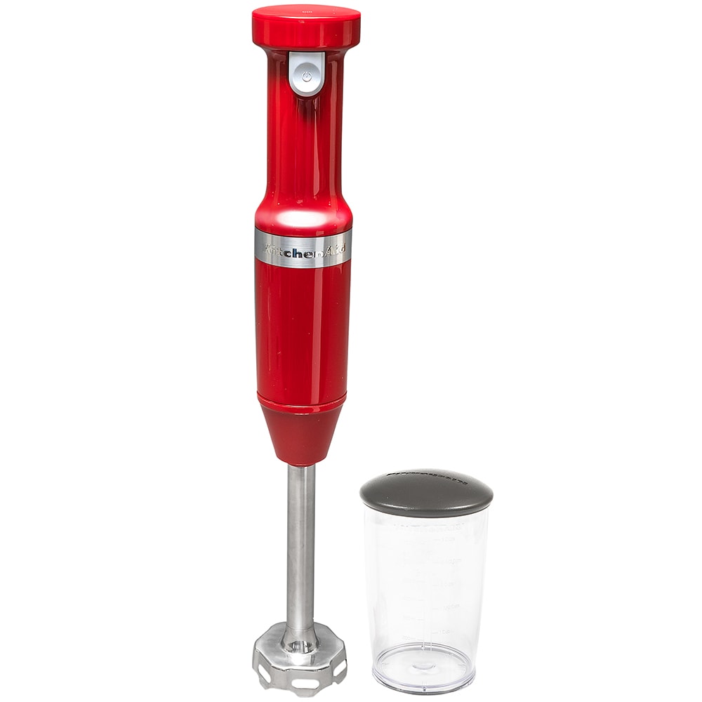 KitchenAid KHBBV53ER Cordless Hand Blender w/ 8" Blending Arm, Empire Red