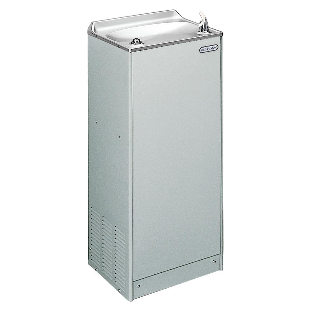 189-EFA8L1Z Floor Mount Indoor Drinking Fountain - Non Filtered, Refrigerated, Light Gray Granite