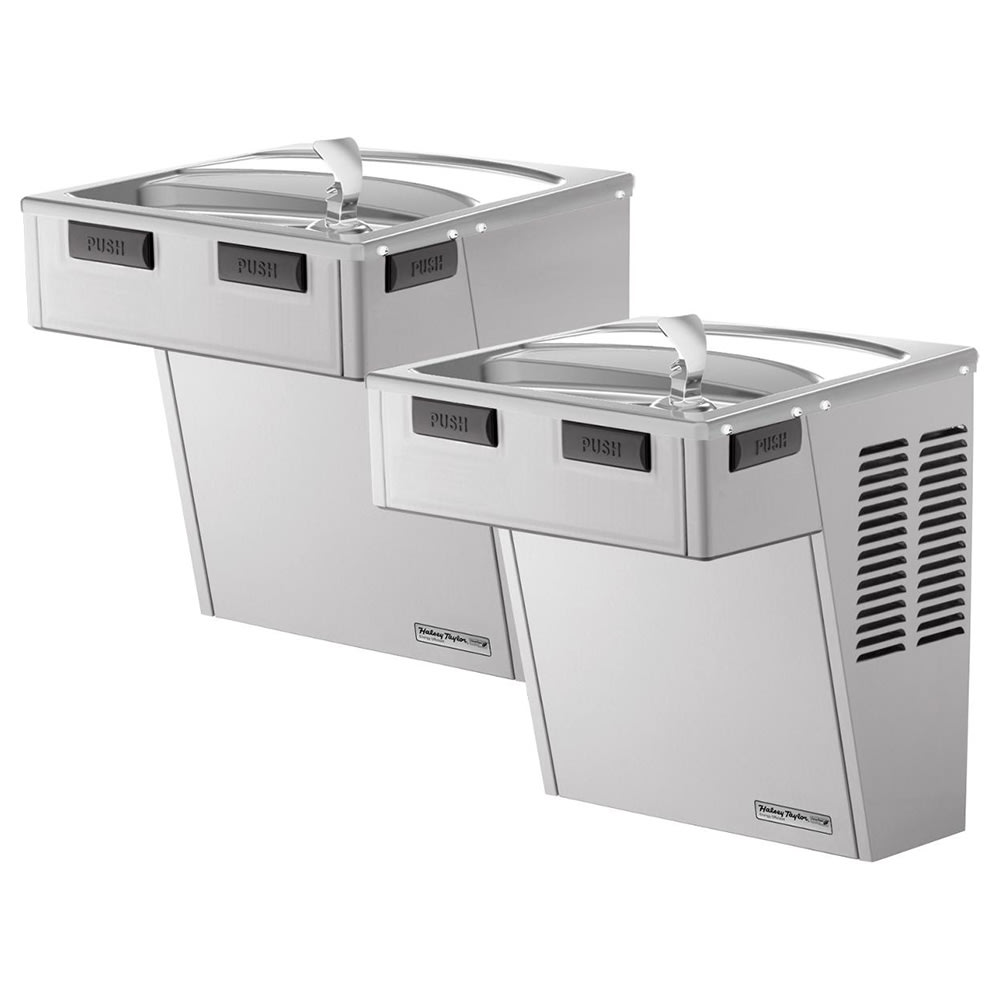Halsey Taylor HAC8BLPV-NF Wall Mount Bi Level Drinking Fountain - Non Filtered, Refrigerated, Platinum Vinyl