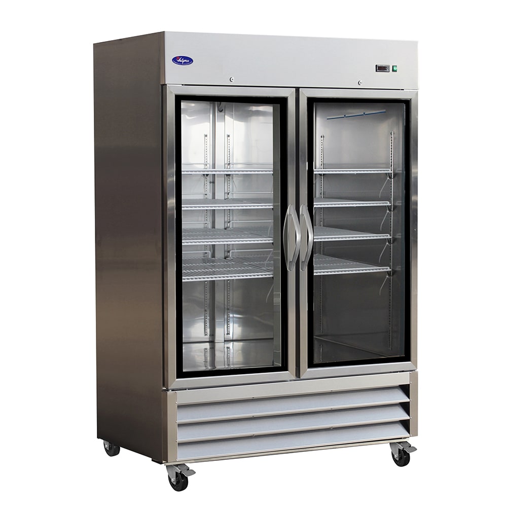 970-VP2RGHC 54" Two Section Reach In Refrigerator - (2) Glass Left/Right Hinge Doors, 115v