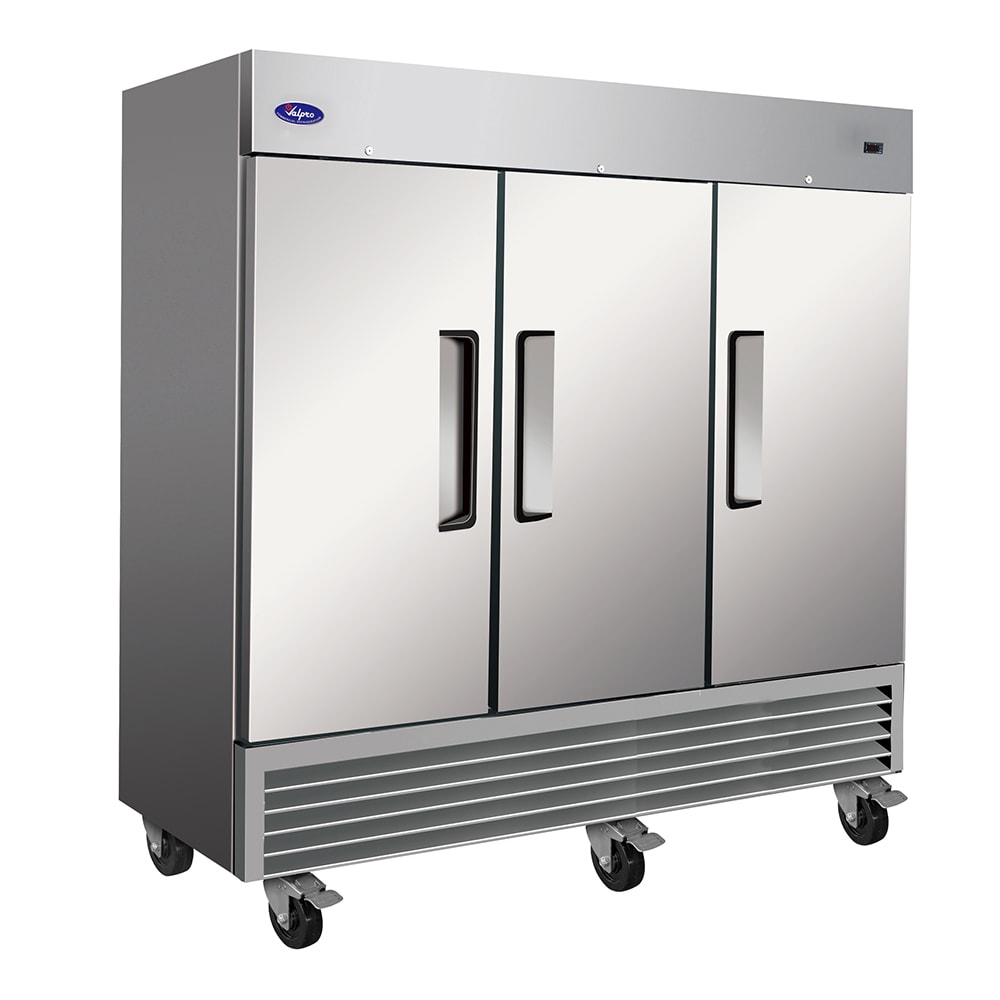 970-VP3RHC 81" Three Section Reach In Refrigerator - 3 Solid Left/Right Hinge Doors, 115v/20...