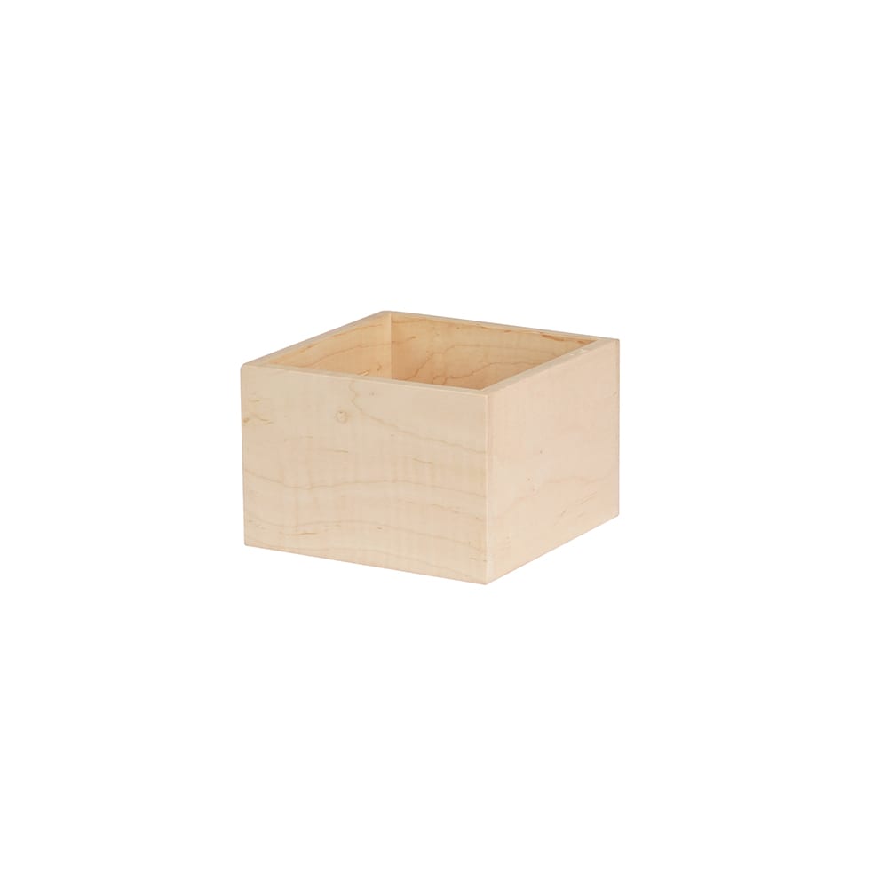 Cal-Mil 22311-4-71 4" Square Display Box - 4"H, Maple Wood