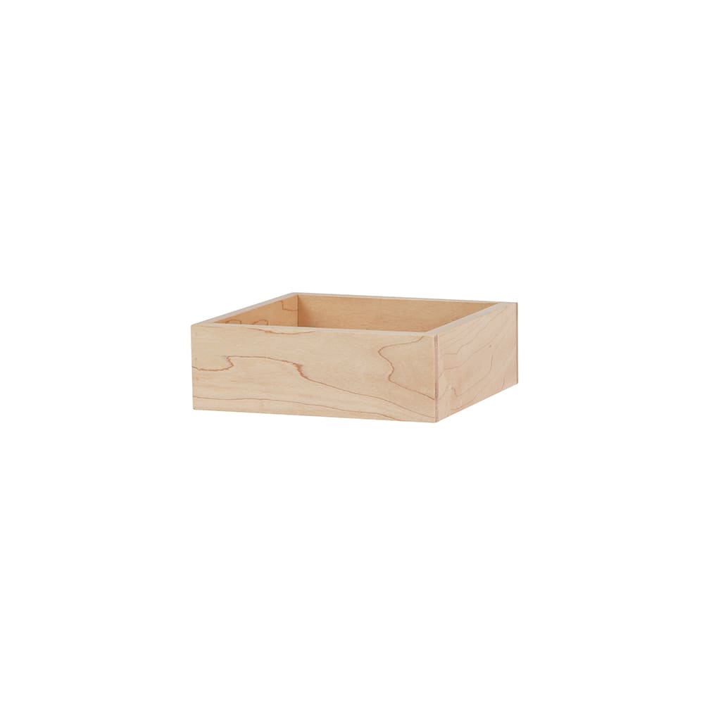 151-22313271 6" Square Display Box - 2"H, Maple Wood