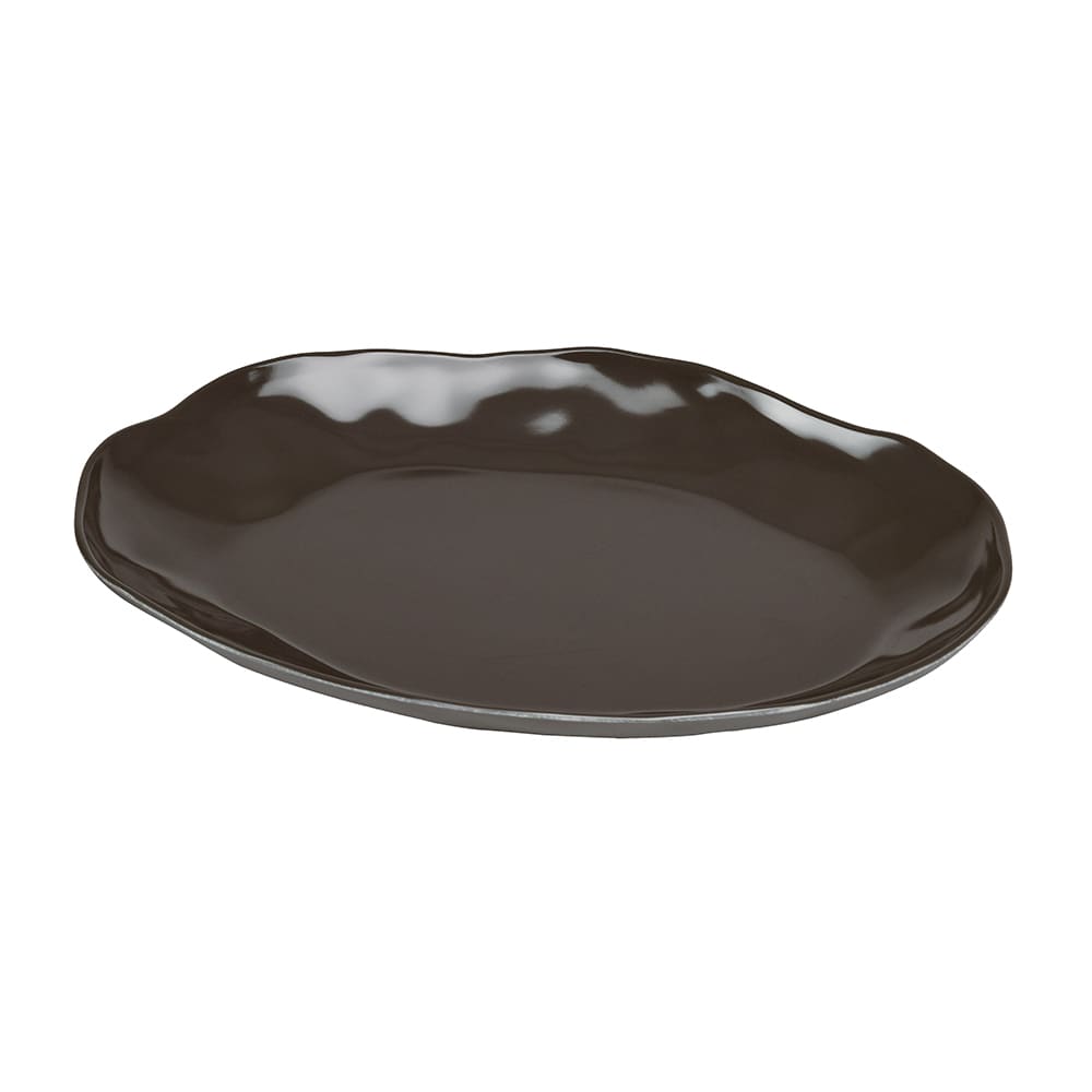 151-22306912101 12" x 9" Oval  Marin Platter - Melamine, Cinder