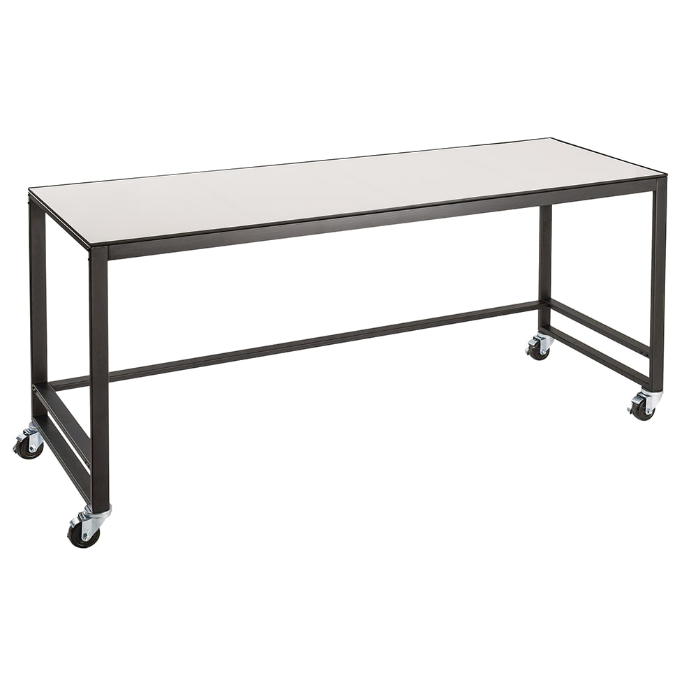 Cal-Mil 22340-72-15 Merchandising Table w/ White Top & Metal Frame - 72"W x 24"D x 34"H