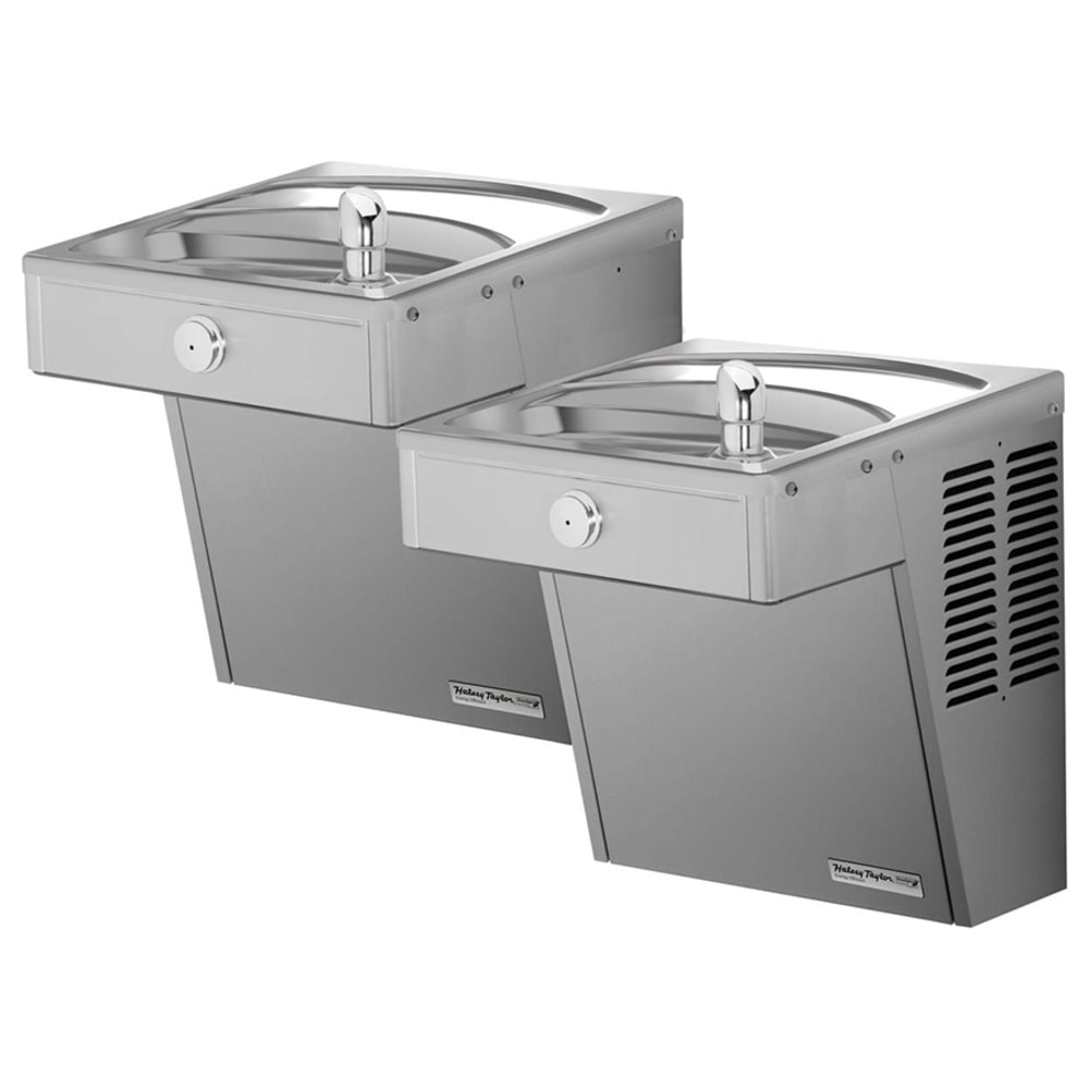 Halsey Taylor 8751080083 Wall Mount Bi Level Drinking Fountain - Non Filtered, Refrigerated, Stainless
