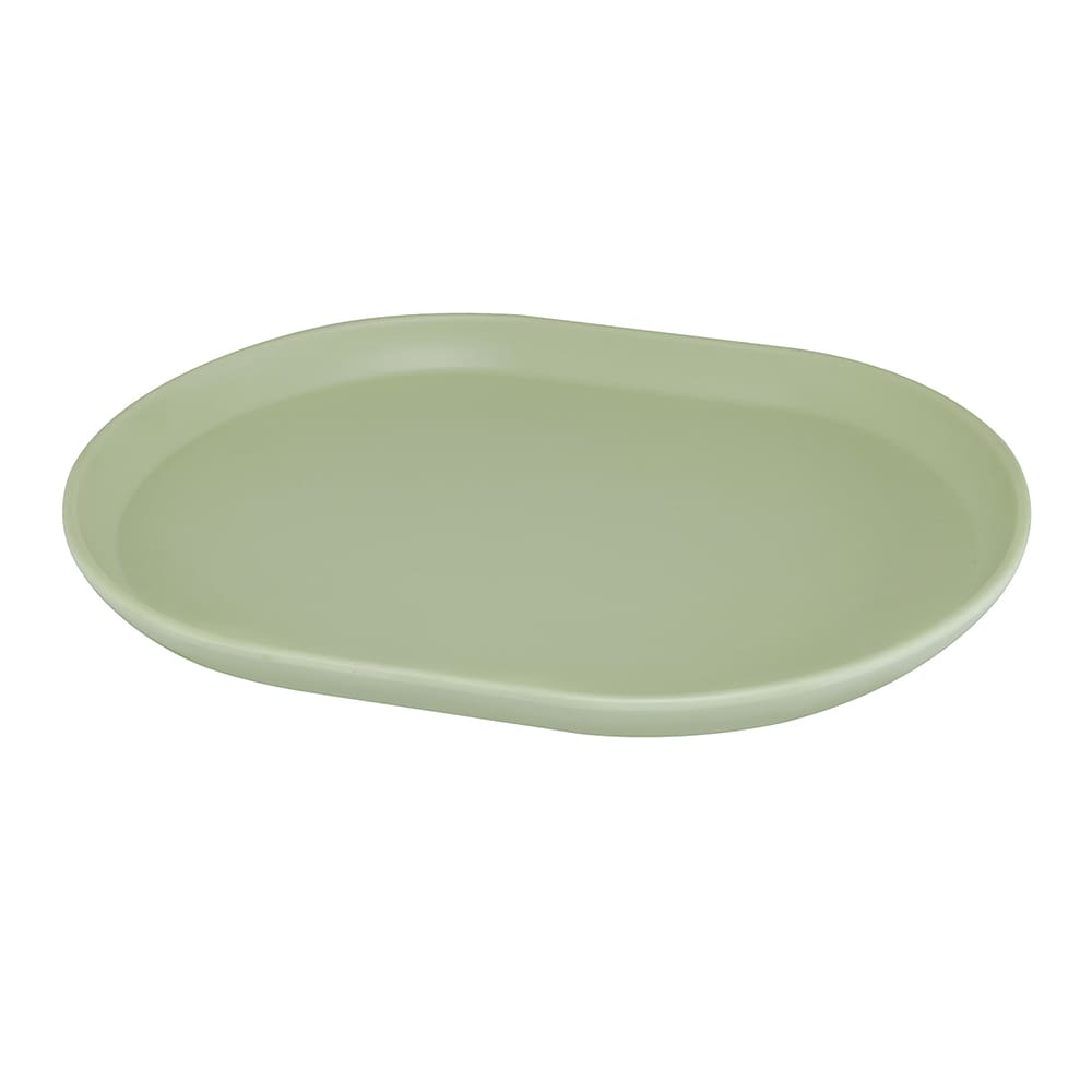 151-22018107 14" x 11 1/4" Oval Hudson Platter - Melamine, Matcha
