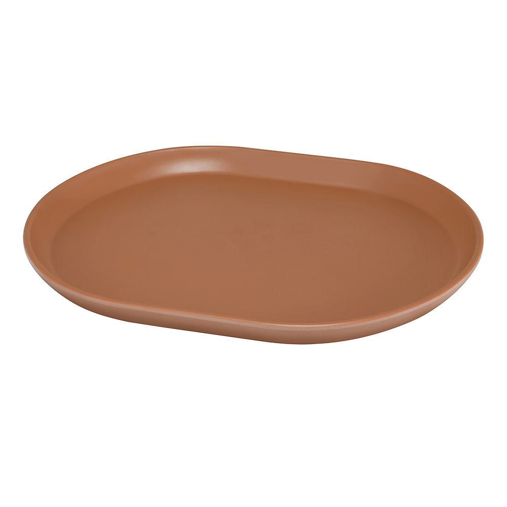 151-22018109 14" x 11 1/4" Oval Hudson Platter - Melamine, Terra Cotta