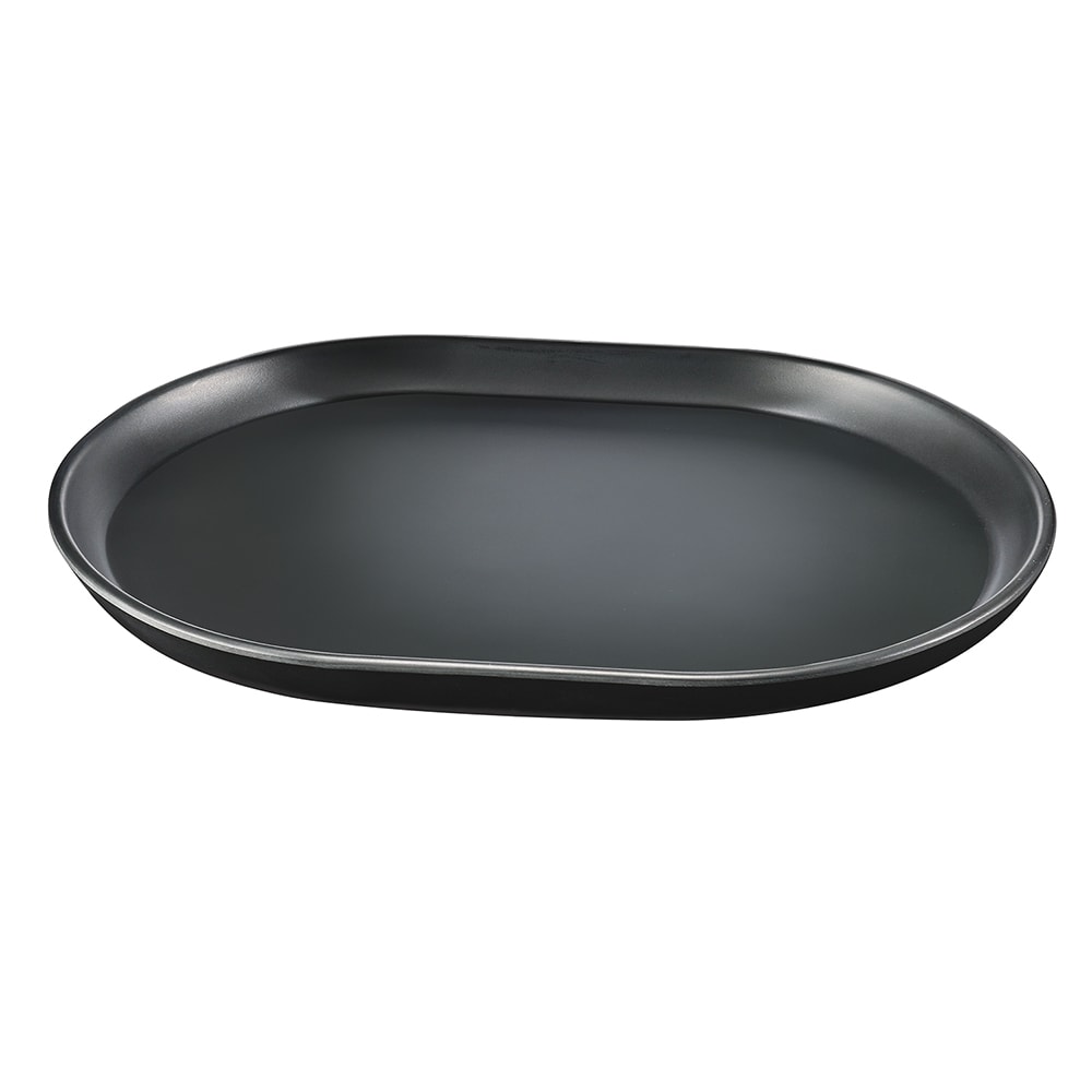 151-2201813 14" x 11 1/4" Oval Hudson Platter - Melamine, Black