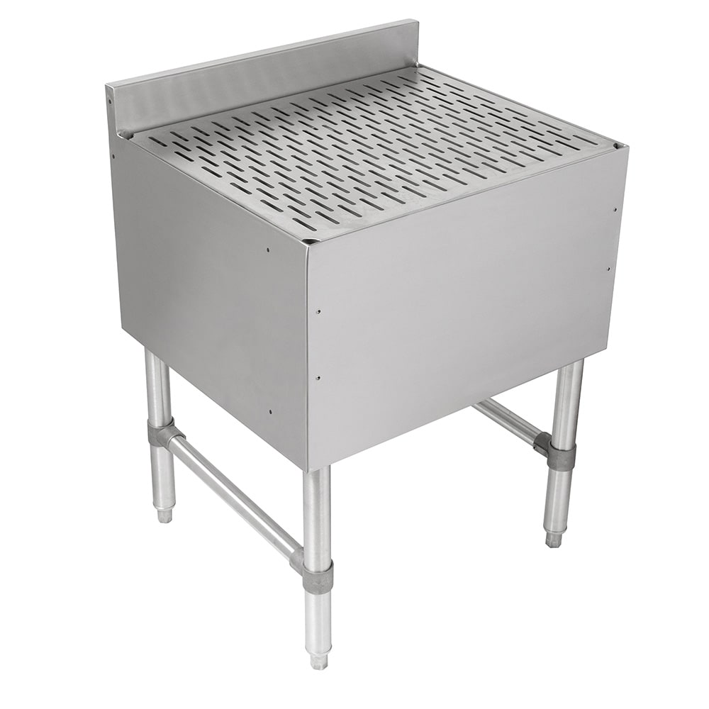416-UBDB1818X Freestanding Underbar Drainboard w/ 3" Backsplash - 18"W x 18"D x 32...