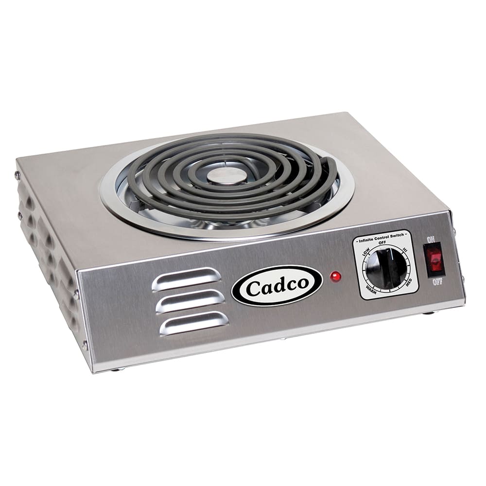 Cadco CSR-3T 14" Electric Hotplate w/ (1) Burner & Infinite Controls, 220v/1ph