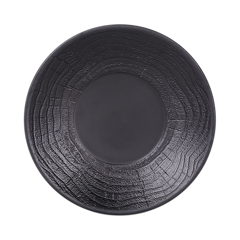 701-B20294B 8 1/2" Round Melamine Denali Plate - Black