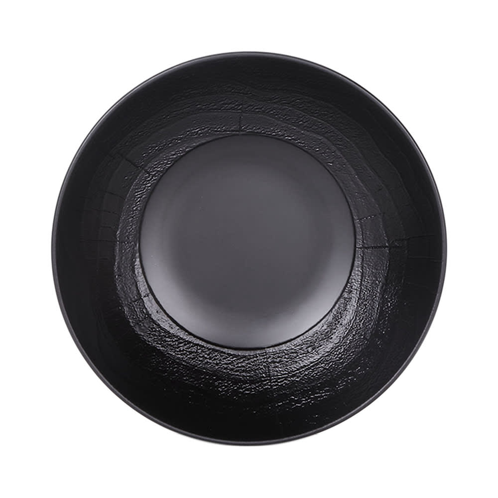701-B30366B 45 oz Round Melamine Denali Bowl - Black