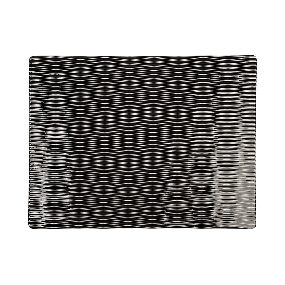 701-M978RCB Rectangular Melamine Display Tray - 12 3/4" x 9 7/8", Black