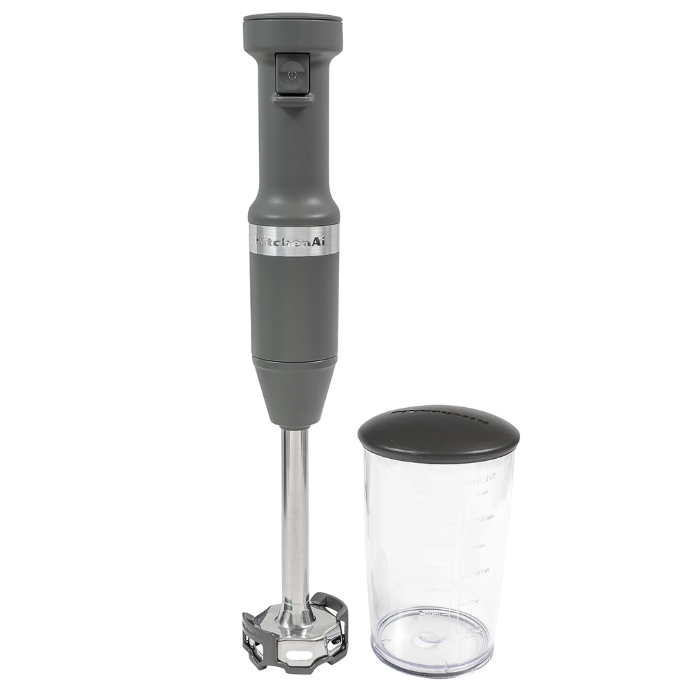 449-KHBV53DG Immersion Blender w/ 8" Arm - Variable Speed, Corded, Matte Charcoal Gray