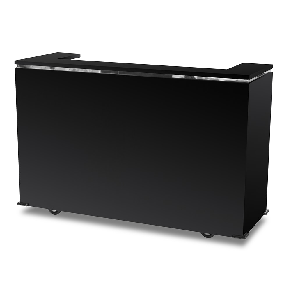 650-48616 Mobile Bar w/ (1) Sink & (2) Speed Rails - 74"L x 26"W x 48"H, Lamin...