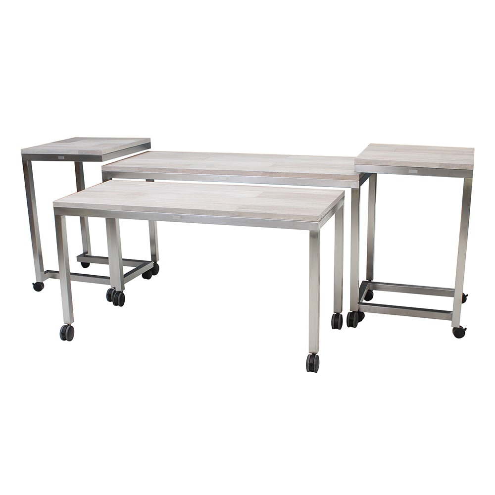 650-7401 4 Piece Claremont Nesting Tables Set - Laminate Top w/ Steel Frame